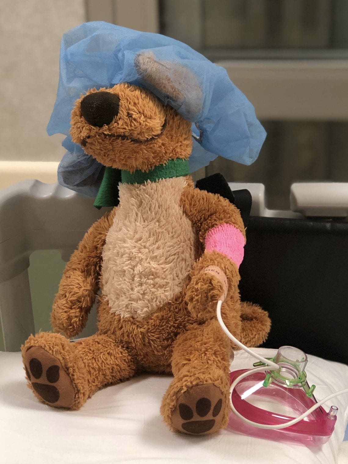 tonsillectomy surgery stuffed animal comfort sooth treatment tonsils hospital with toddler preschooler child kid