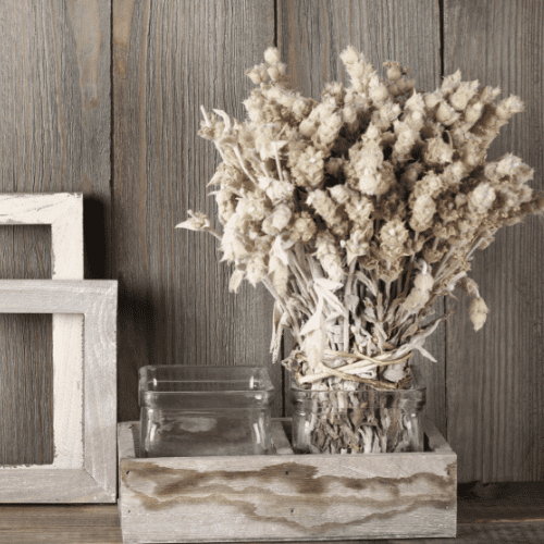 farmhouse DIY Modern rustic living bed makeover image of rustic flowers cotton dried shabby chic