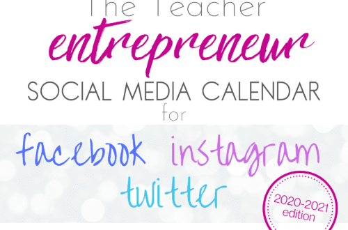 social media calendar for teachers to influencer grow their online following followers website traffic blog teachers pay teachers tpt site pinterest twitter facebook instagram pdf instant digital download optimization profit sales educators bloggers blogging calendar outline guide online social media presence income money increase grow school year